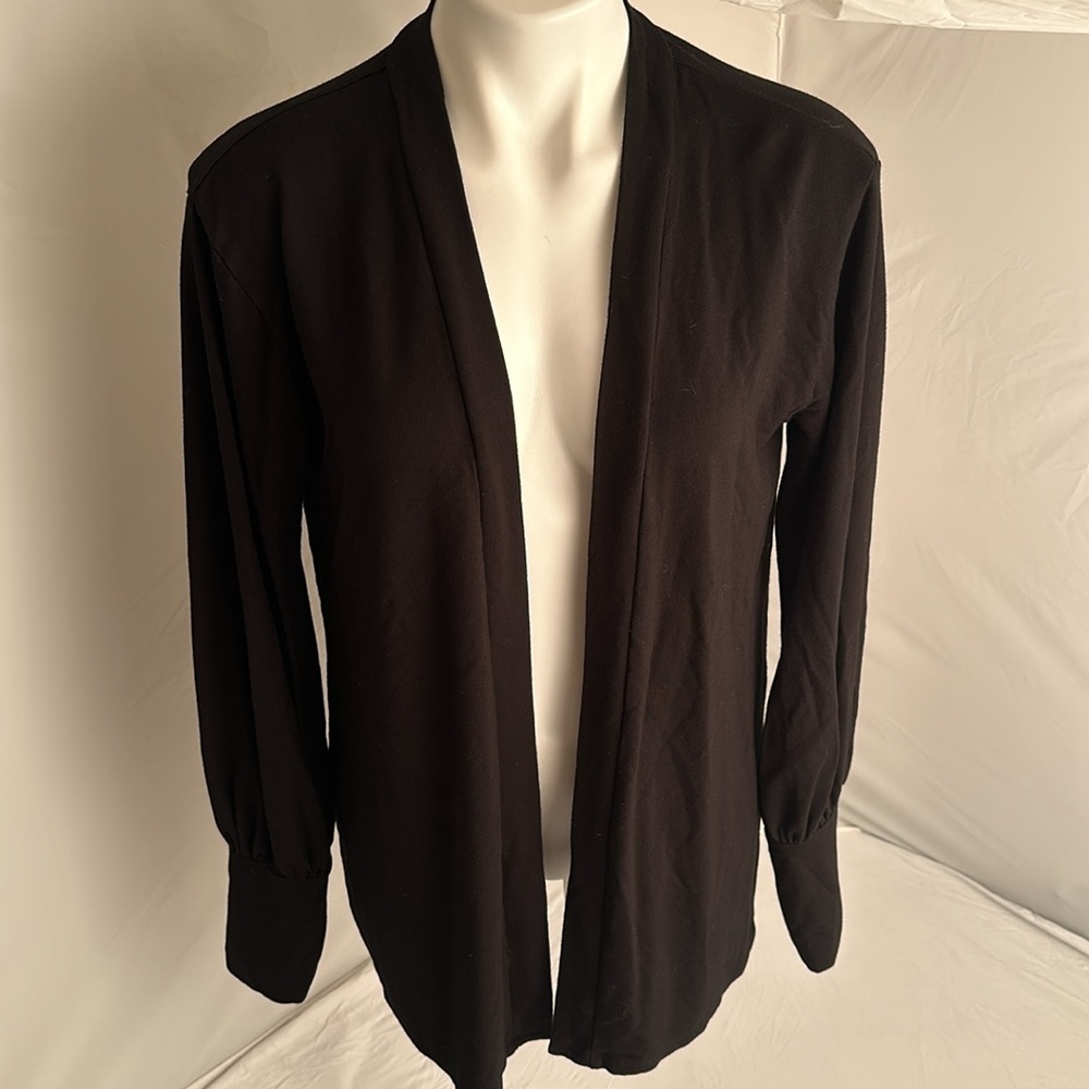 Bobi black long sleeve open cardigan